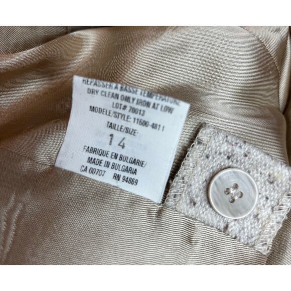 Tribal Gray Speckled Blazer Tweed Vintage Style Size 14 - Picture 5 of 6